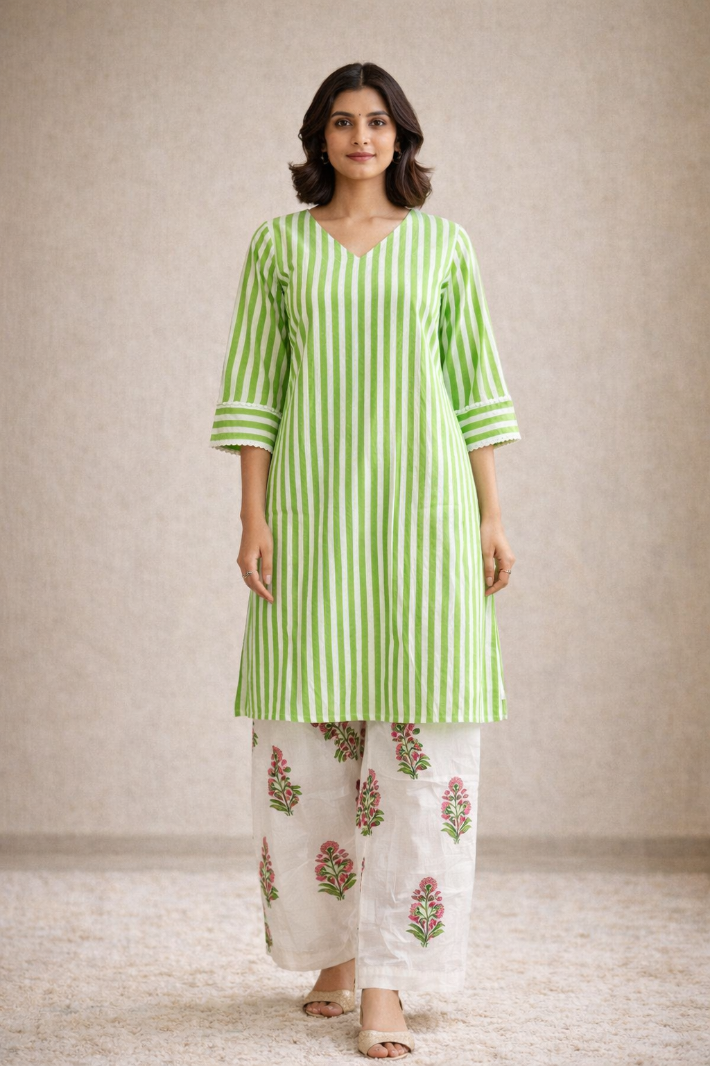 Gulbagh Green Co‑ord Set