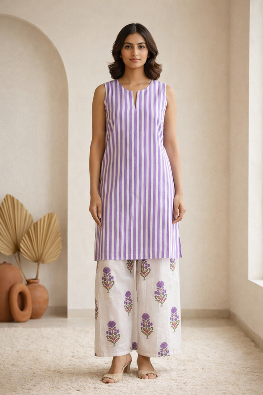 Gulbagh Purple Co‑ord Set